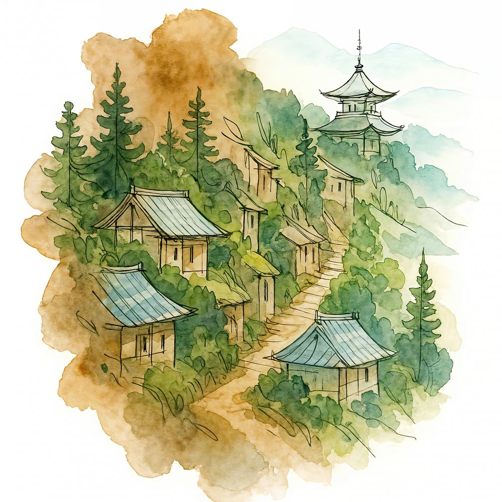 Japonská horská vesnice od Natalie Bruns