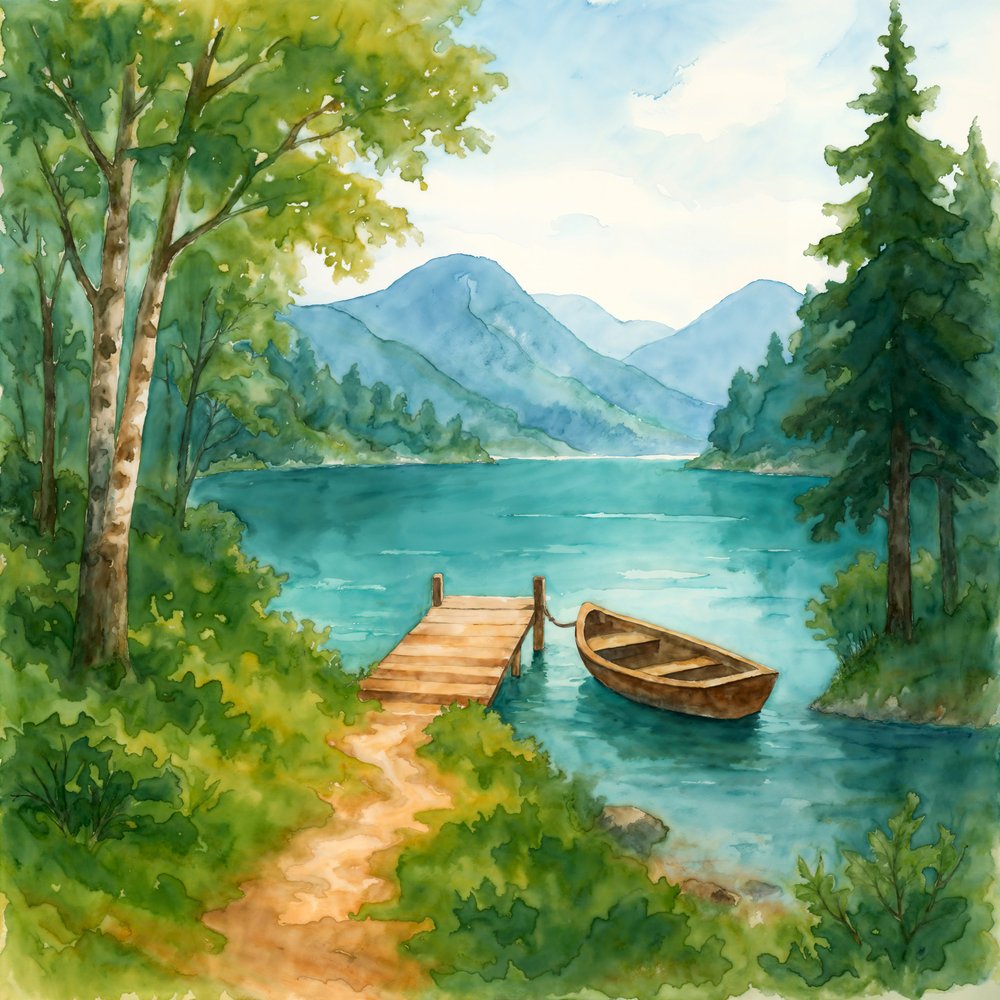Klidné horské jezero od Natalie Bruns