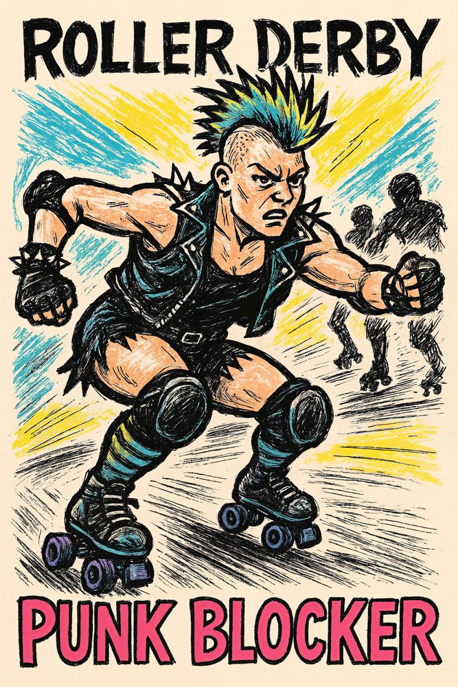 Roller Derby Punk Blocker od Natalie Bruns