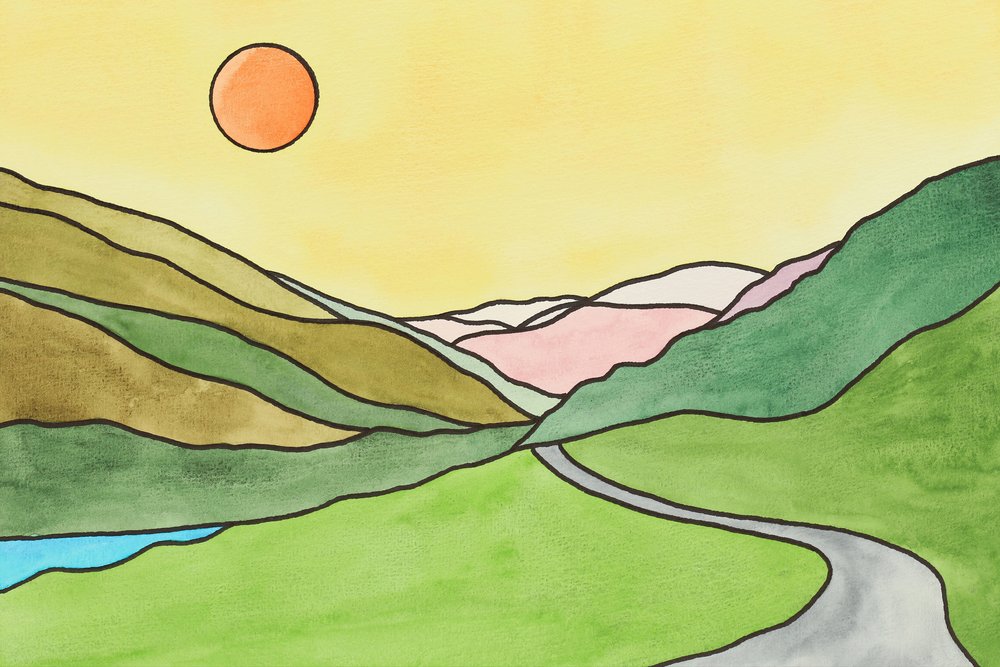 Cesta po Sunlit Valley Road od Natalie Bruns