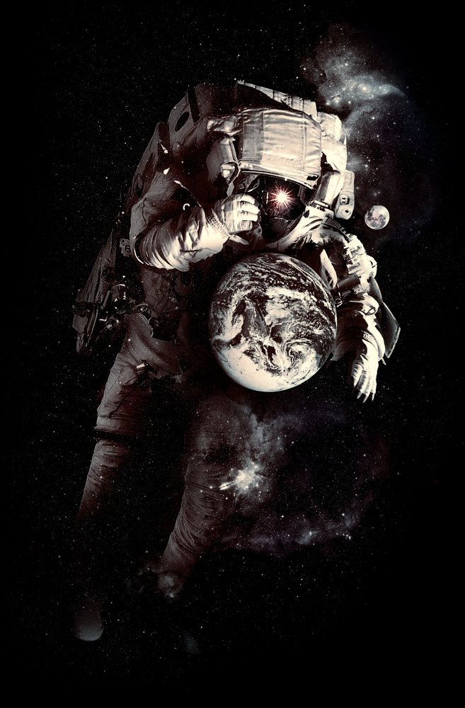 Astronaut Kosmická Země od Nicebleed