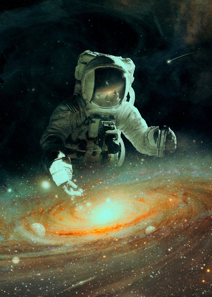 Astronaut nad galaxií od Nicebleed