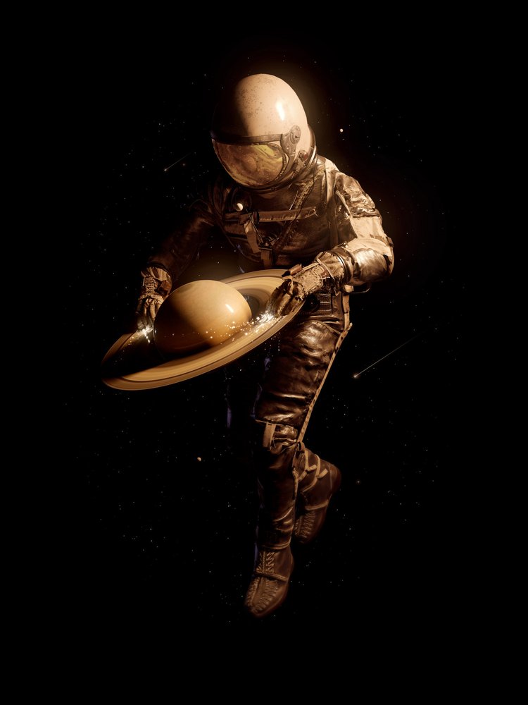 Astronaut a Saturn od Nicebleed