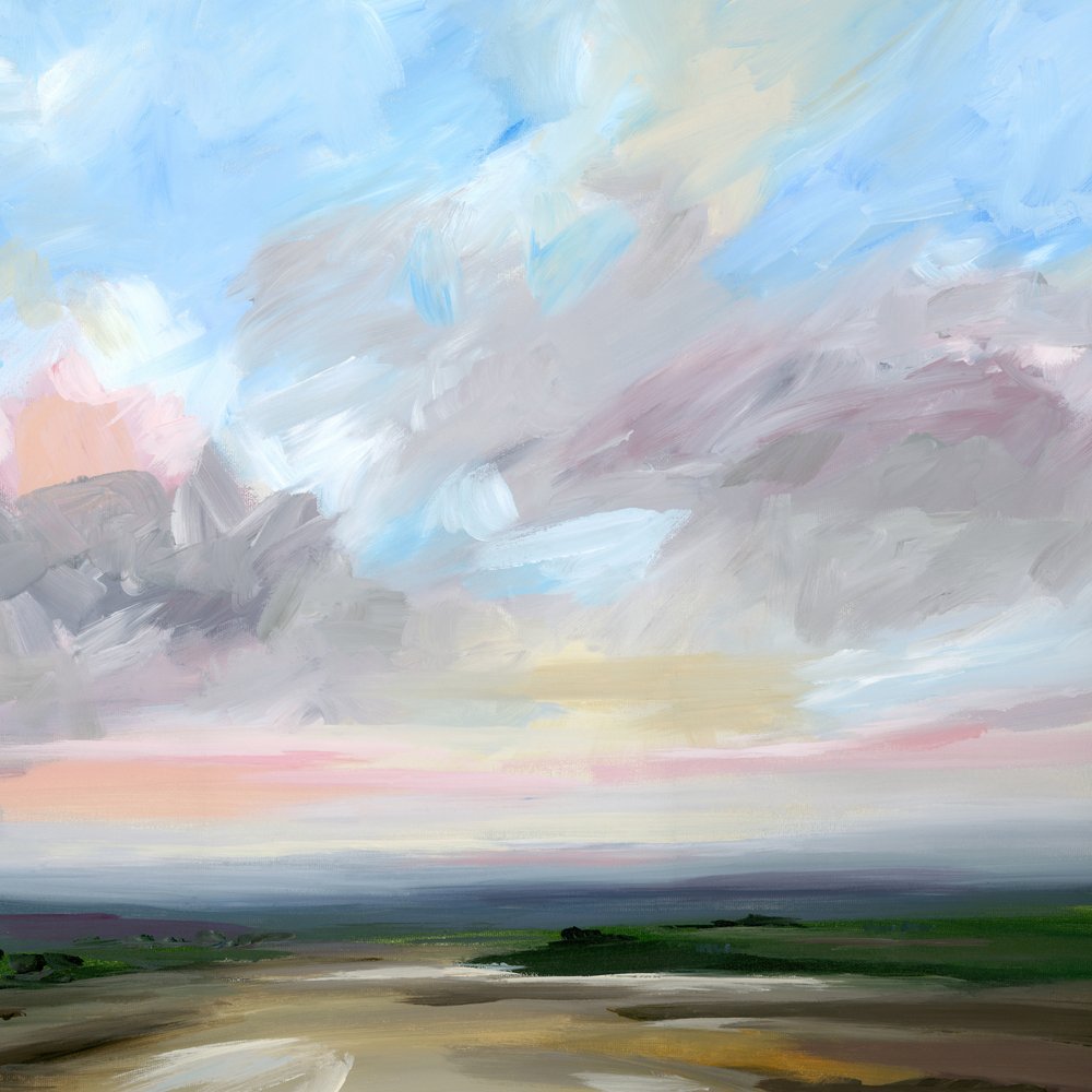 Krajina v odstínu Blush Sky od Nicole Walsh