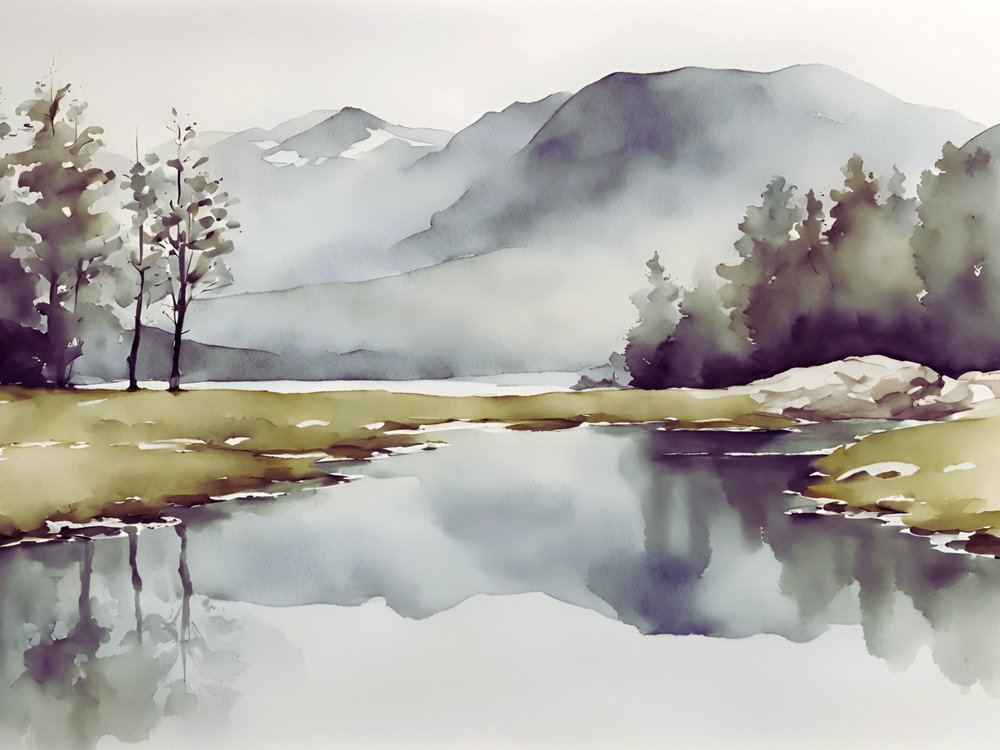 Klidné horské jezero od Ohkimiko