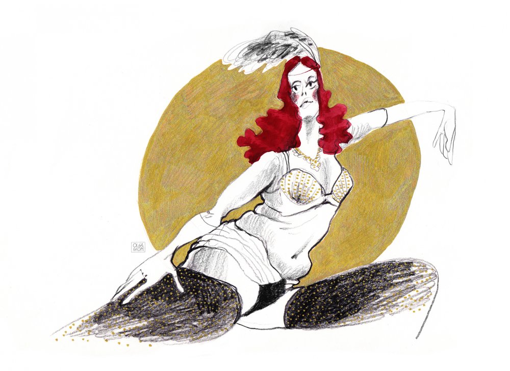Okouzlující burleskní tanečnice od Olga Skomorokhova