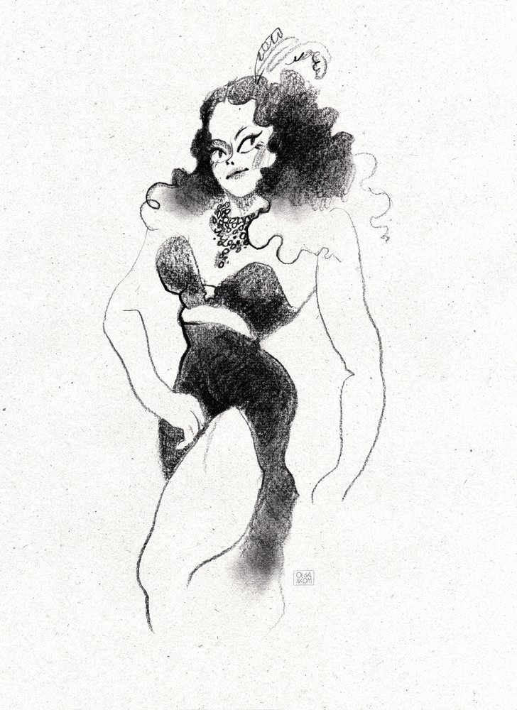 Retro burleskní diva od Olga Skomorokhova