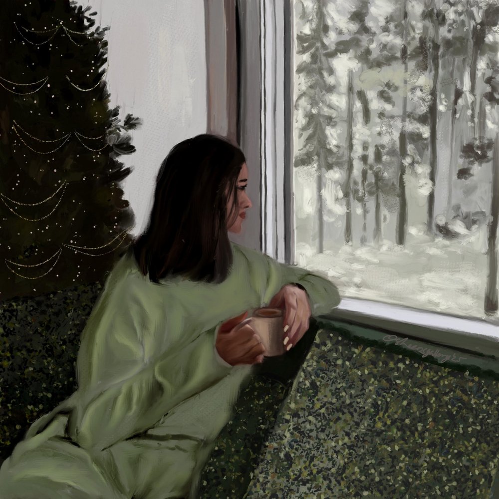 Útulné zimní okno od Osheensgallery