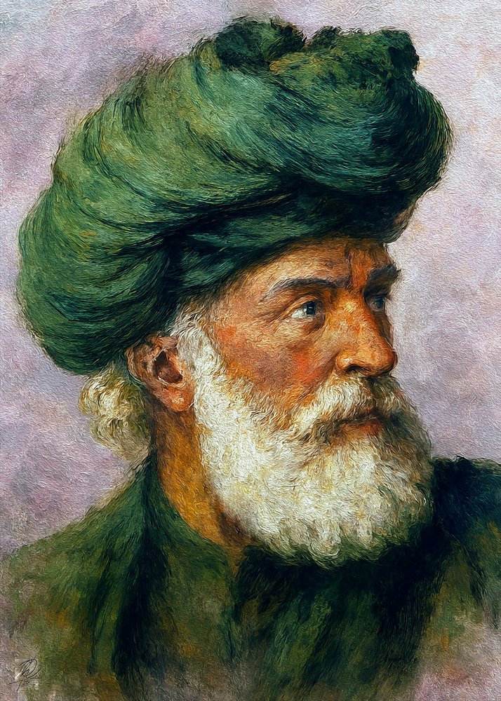 Muž v zeleném turbanu od Osvaldo Russo