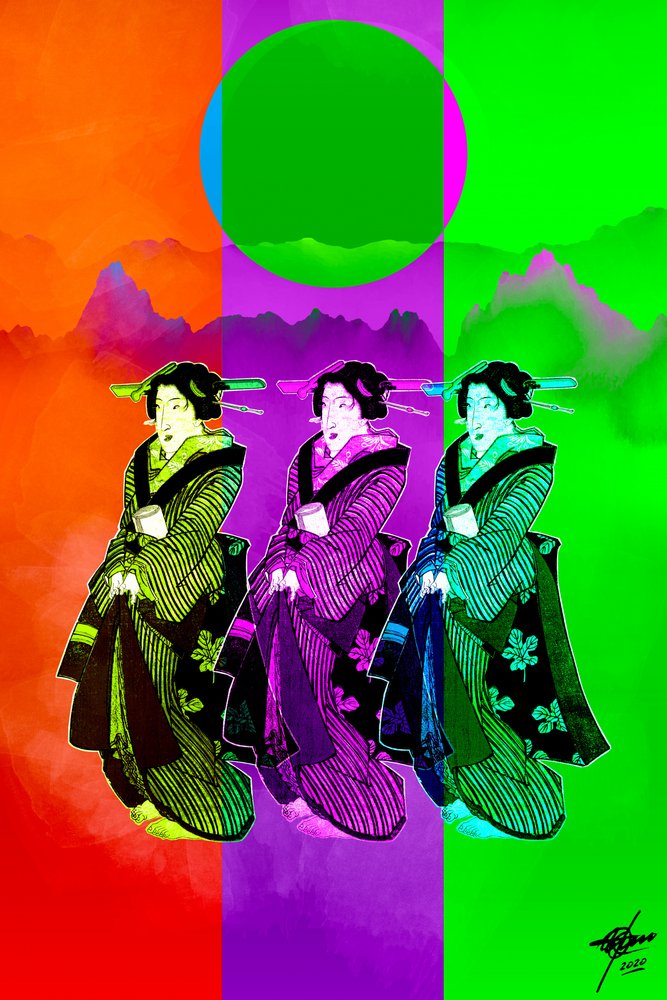 Pop Art – Gejša Trio od Osvaldo Russo