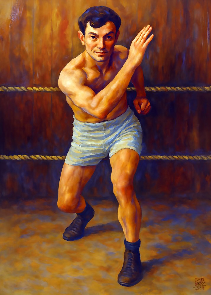 Klasický boxerský postoj od Osvaldo Russo