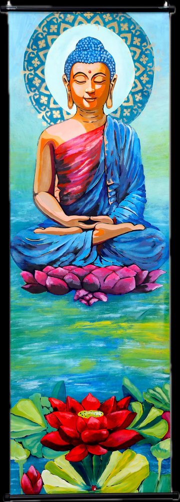 Klidný Buddha v lotosové pozici od Poonam Choudhary