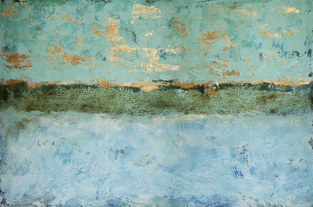 Texturovaný Zlatý horizont od Renate Holzner