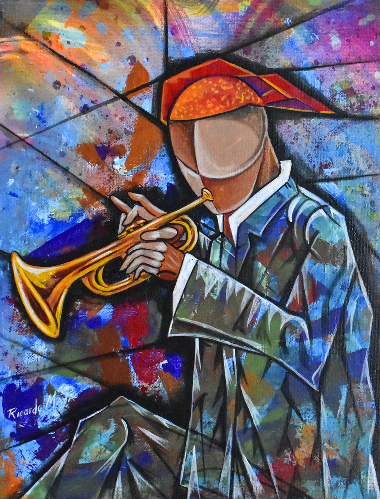 Abstraktní jazzový hudebník od Ricardo Maya