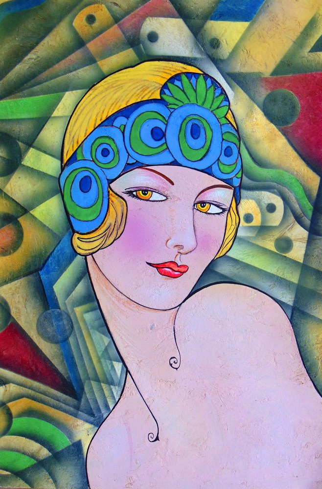 Portrét dívky ve stylu art deco od Ricardo Maya