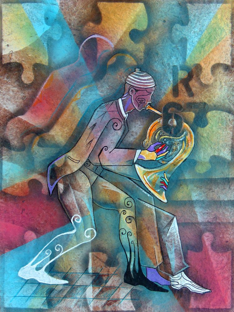 Energický jazzový hudebník od Ricardo Maya