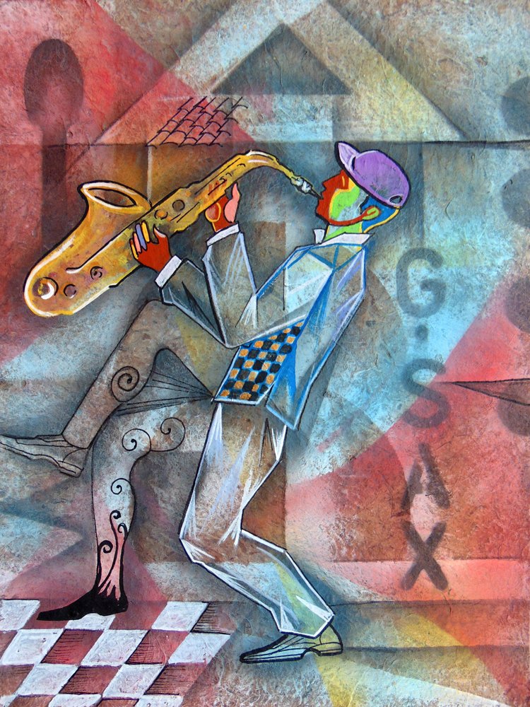 Energický jazzový saxofon od Ricardo Maya