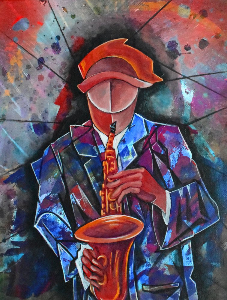 Energický jazzový saxofon od Ricardo Maya