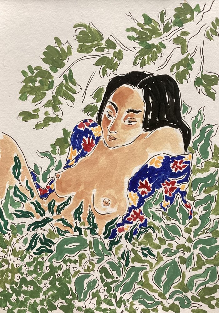 Žena v listí od Rushati Chowdhury