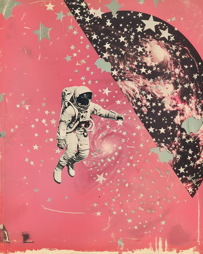 Astronautka Pink Galaxy od Samantha Hearn