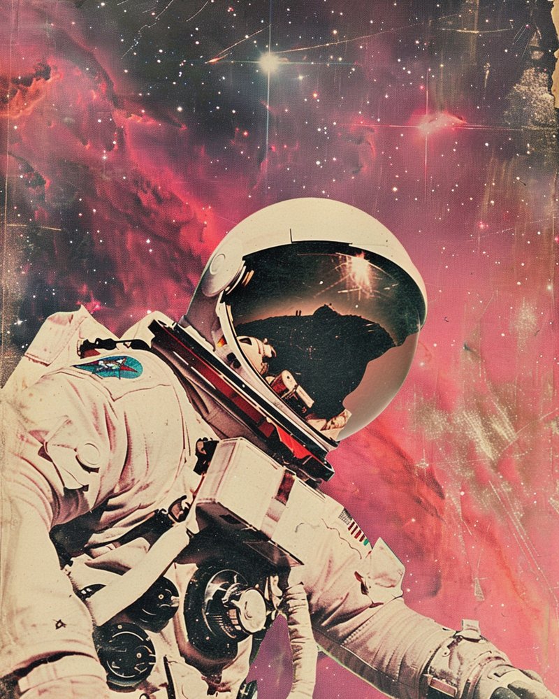 Astronaut Červená mlhovina od Samantha Hearn