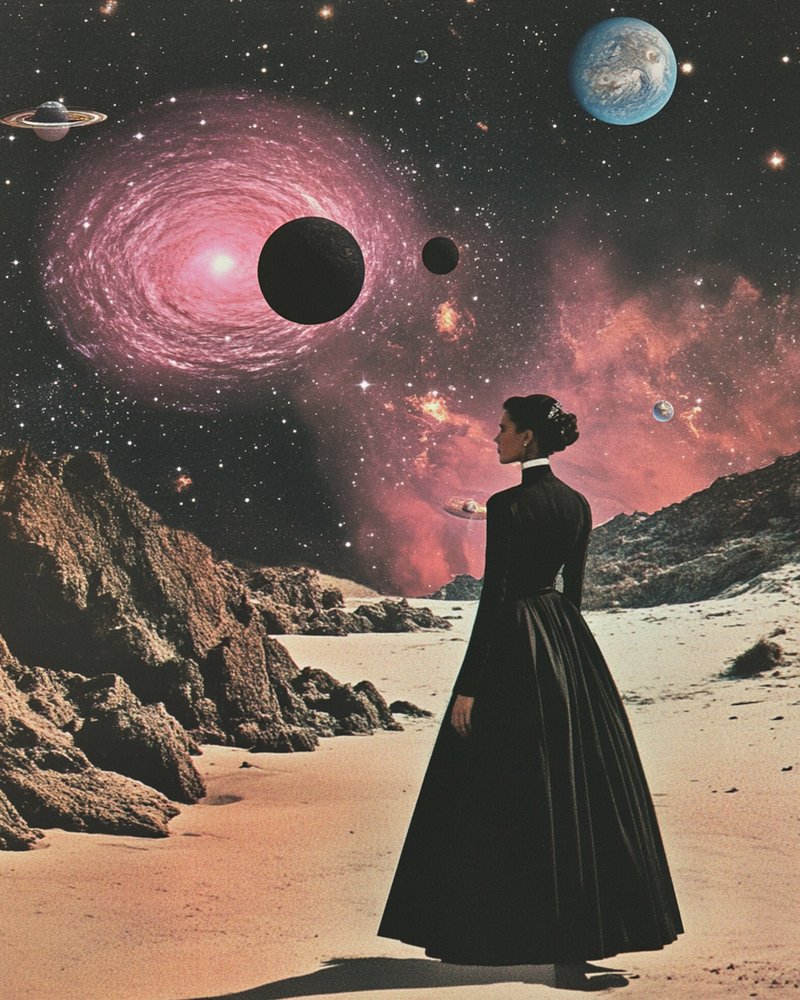 Elegantní cestovatel – Růžová galaxie od Samantha Hearn
