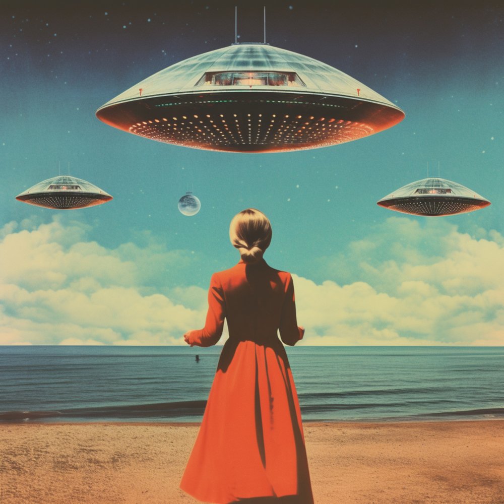 Záhadná UFO na pláži od Samantha Hearn