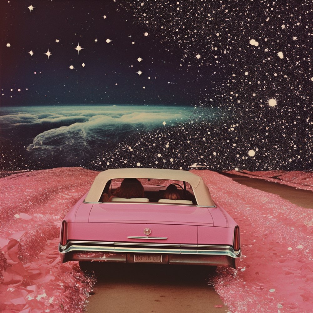 Růžový kabriolet Space Drive od Samantha Hearn