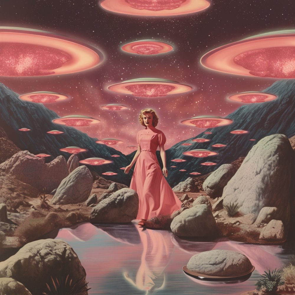 Retro pouštní UFO od Samantha Hearn