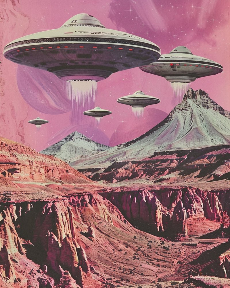 Retro sci-fi kaňon od Samantha Hearn