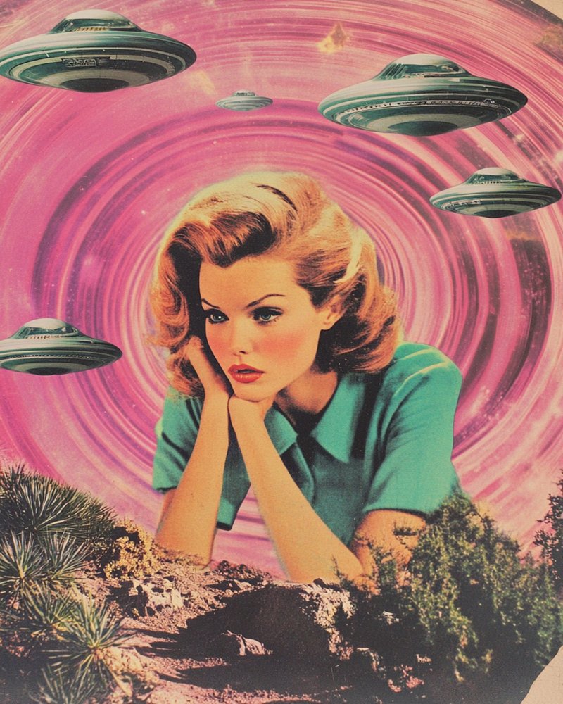 Žena ve stylu retro sci-fi od Samantha Hearn