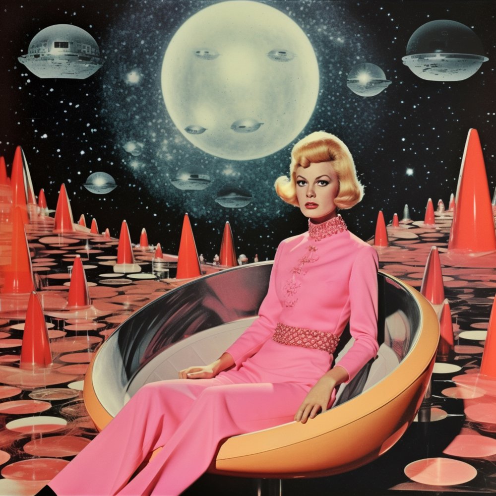 Žena ve stylu retro sci-fi od Samantha Hearn