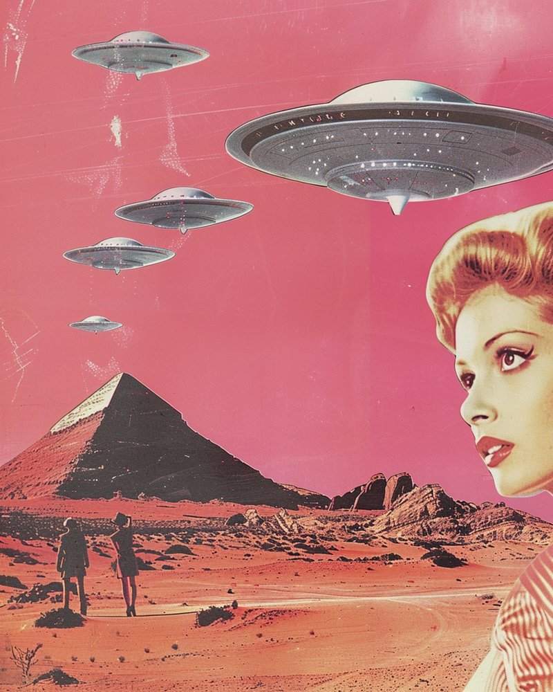Retro invaze UFO od Samantha Hearn