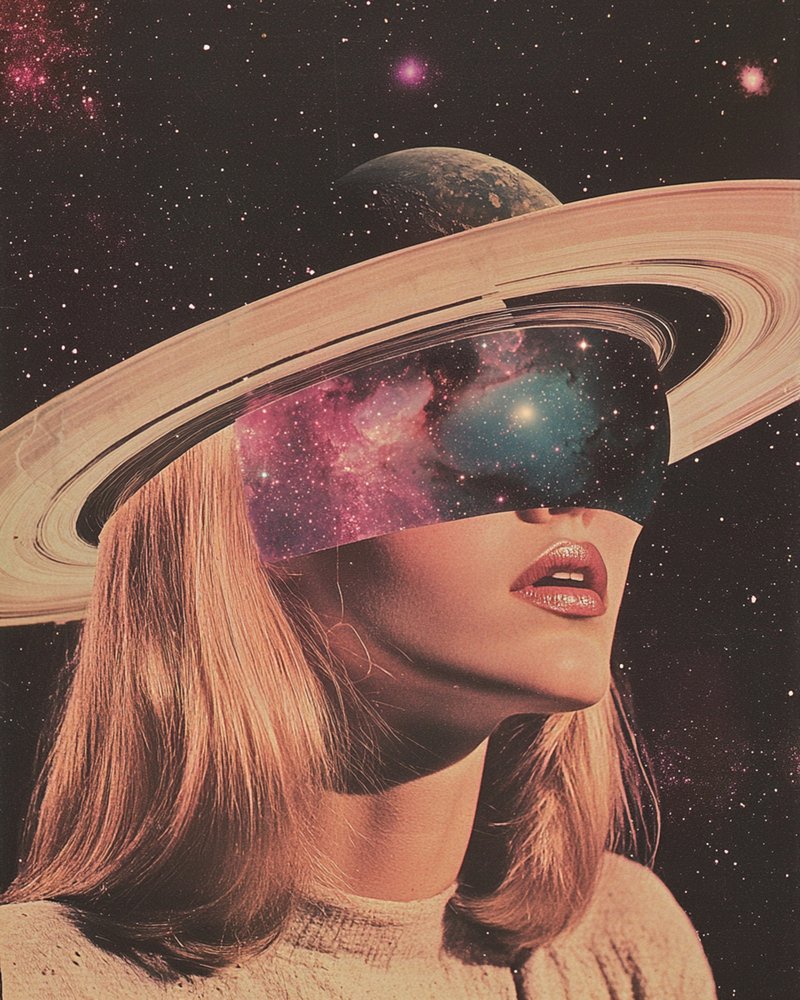 Surrealistická vesmírná žena od Samantha Hearn