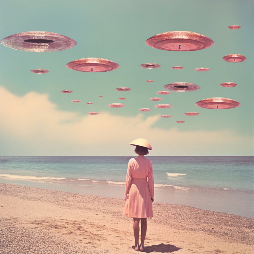 UFO nad Pastel Beach od Samantha Hearn