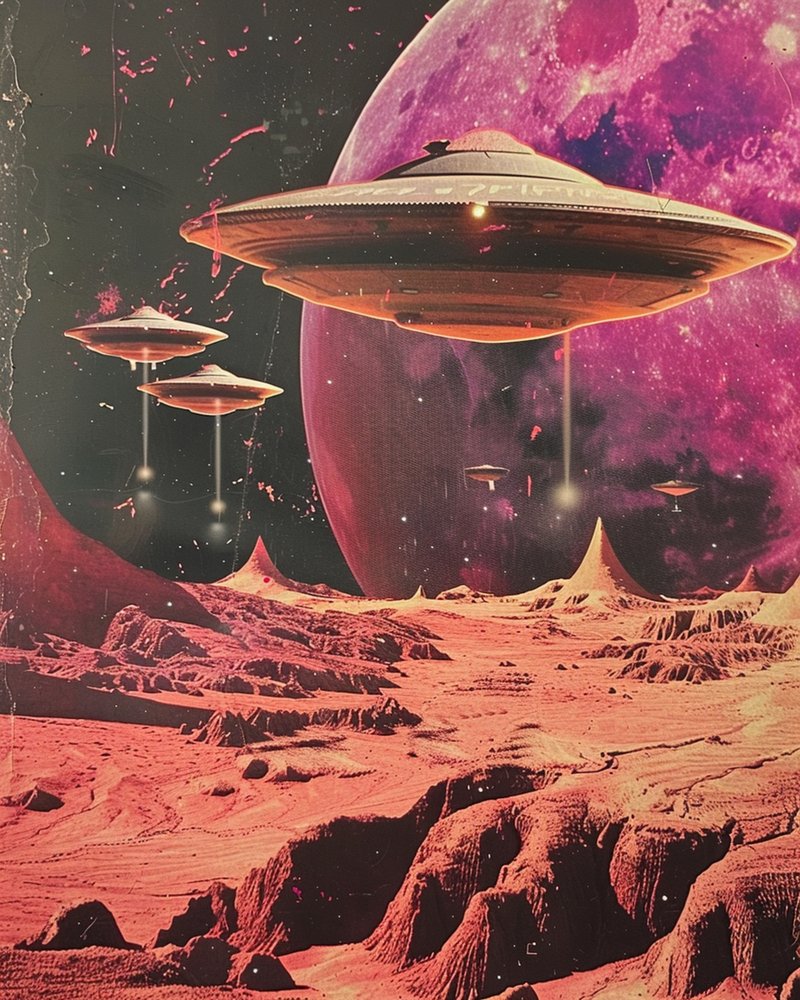 UFO nad Rudou planetou od Samantha Hearn