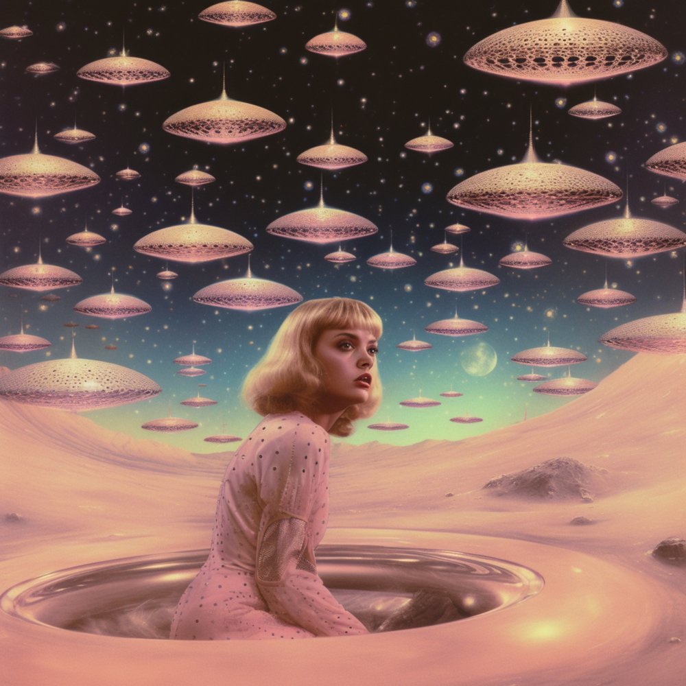 Setkání ve stylu klasické sci-fi od Samantha Hearn