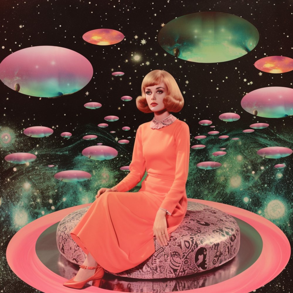 Žena v retro vesmíru od Samantha Hearn