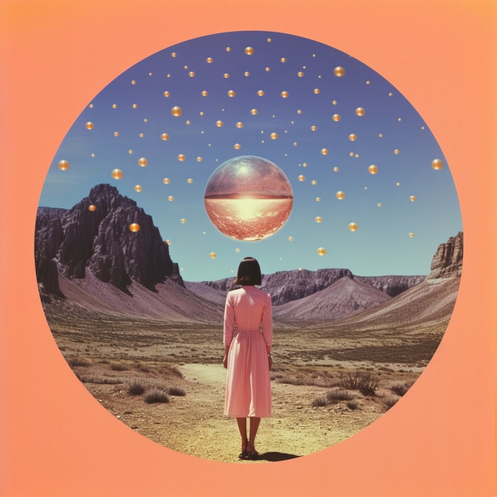 Žena v surrealistické poušti od Samantha Hearn