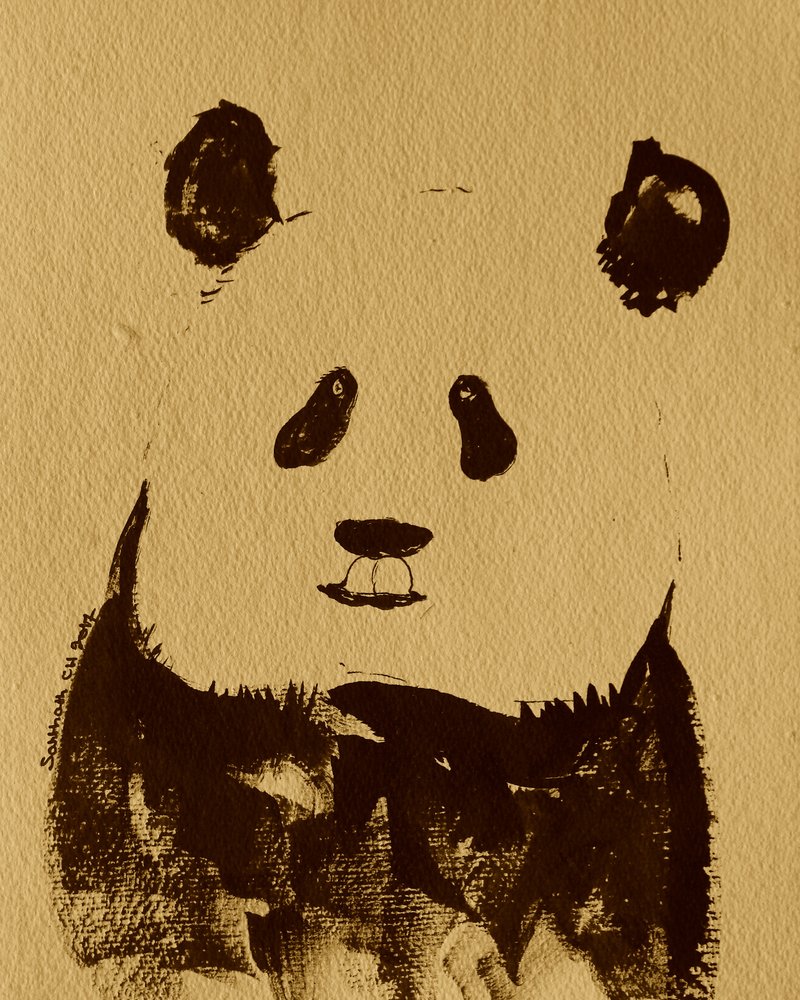 Minimalistický medvěd panda od Santhosh ch