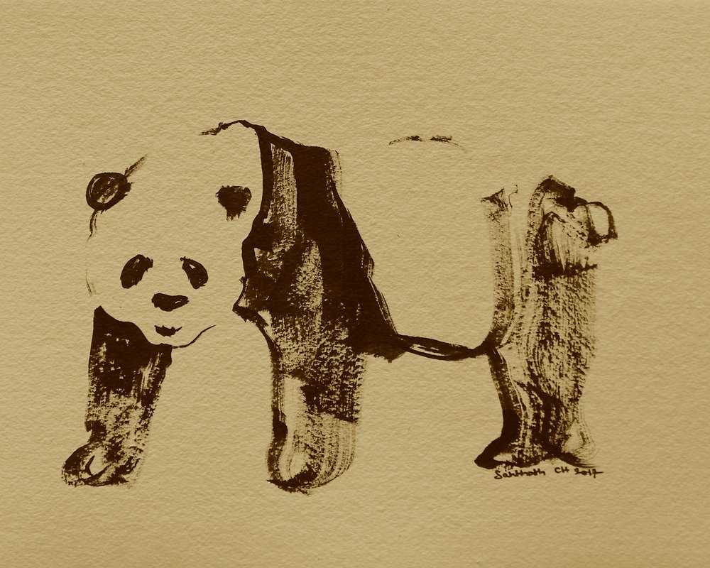 Stylizovaná kresba pandy od Santhosh ch