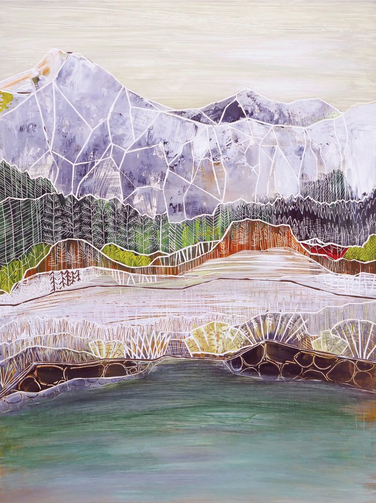 Geometrické horské jezero od Sarah Fitzgerald