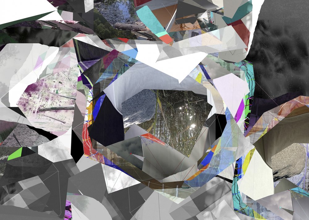 Geometrická abstraktní koláž od Stefan Fransson