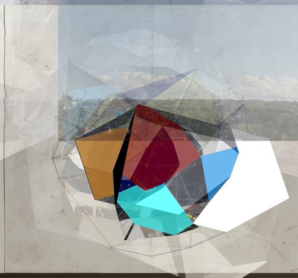 Geometrická krajina s hranoly od Stefan Fransson