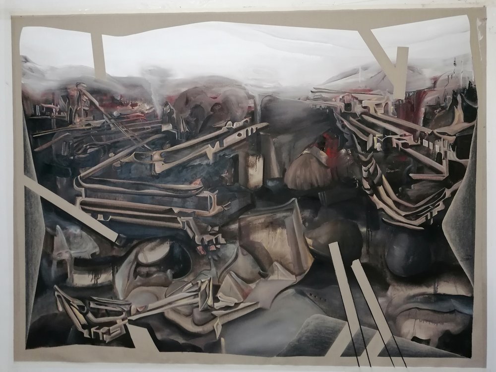 Dystopická strojová krajina od Stefano Mazzolini