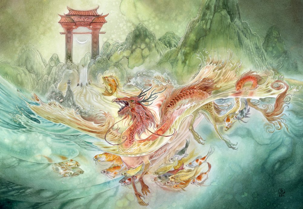 Mýtický dračí koi od Stephanie Law