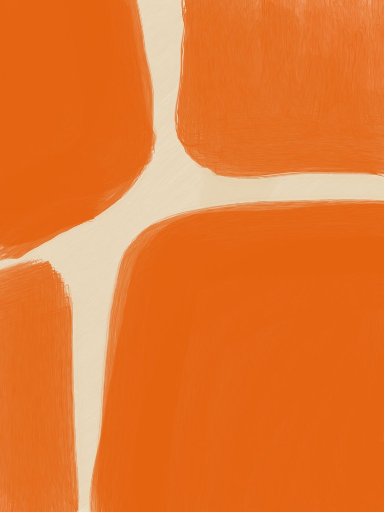 Abstraktní oranžové tvary od Studio Palette