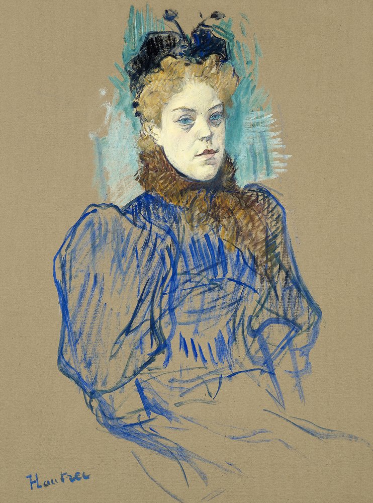 Portrét May Miltonové (1895) od TOULOUSE LAUTREC