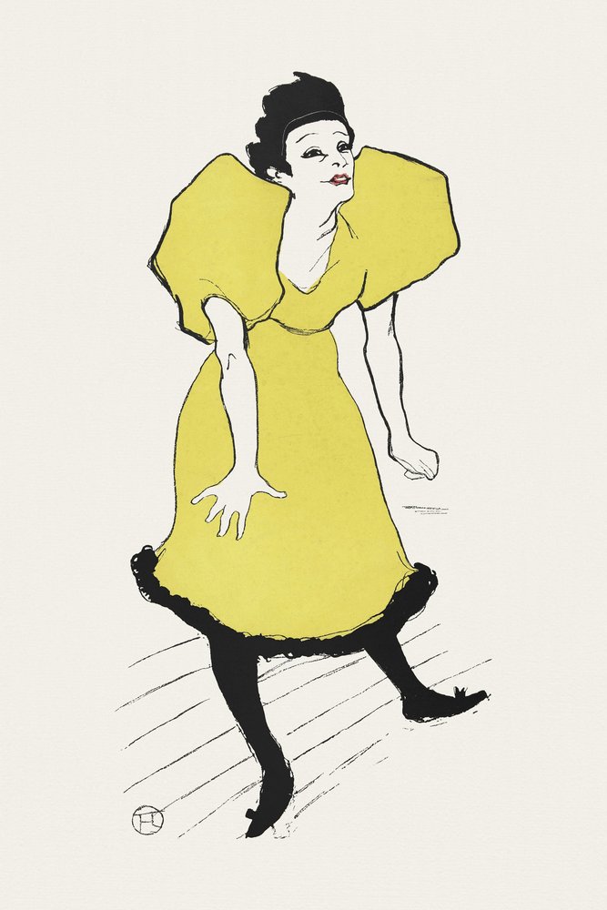 Portrét herečky Polaire na jevišti (1895) od TOULOUSE LAUTREC