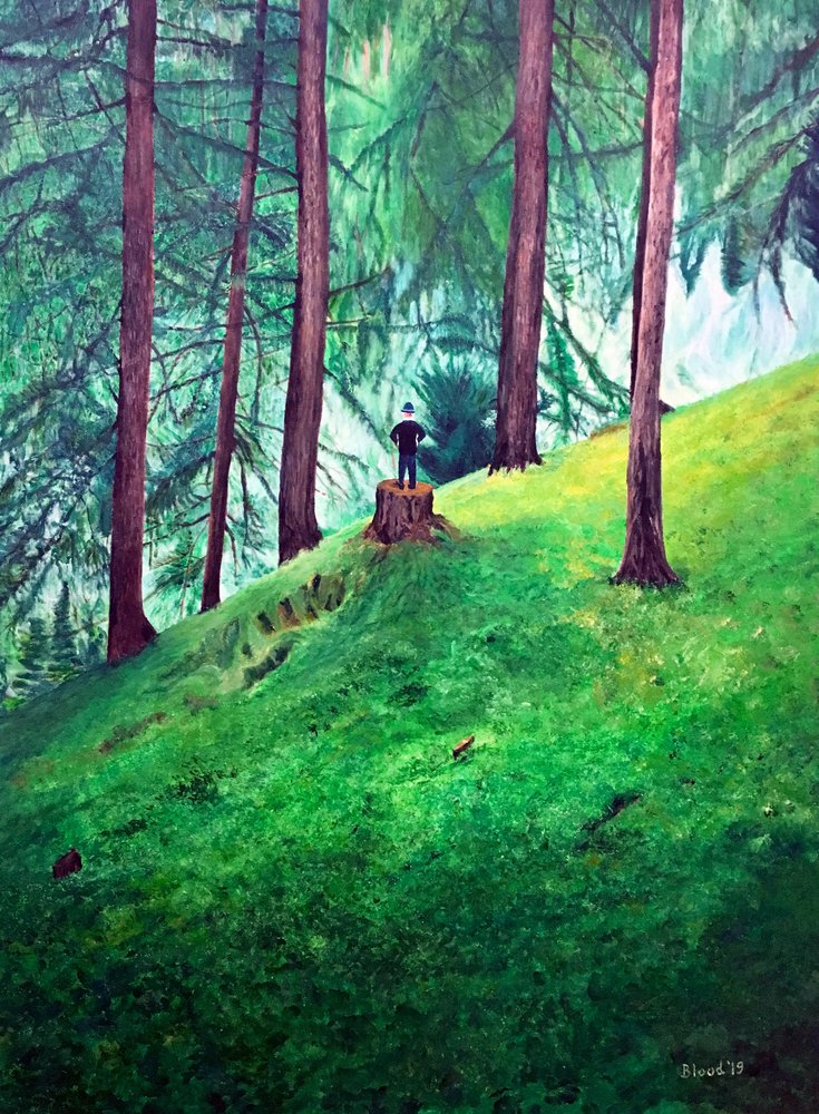 Osamělá postava v lese od Tom Blood